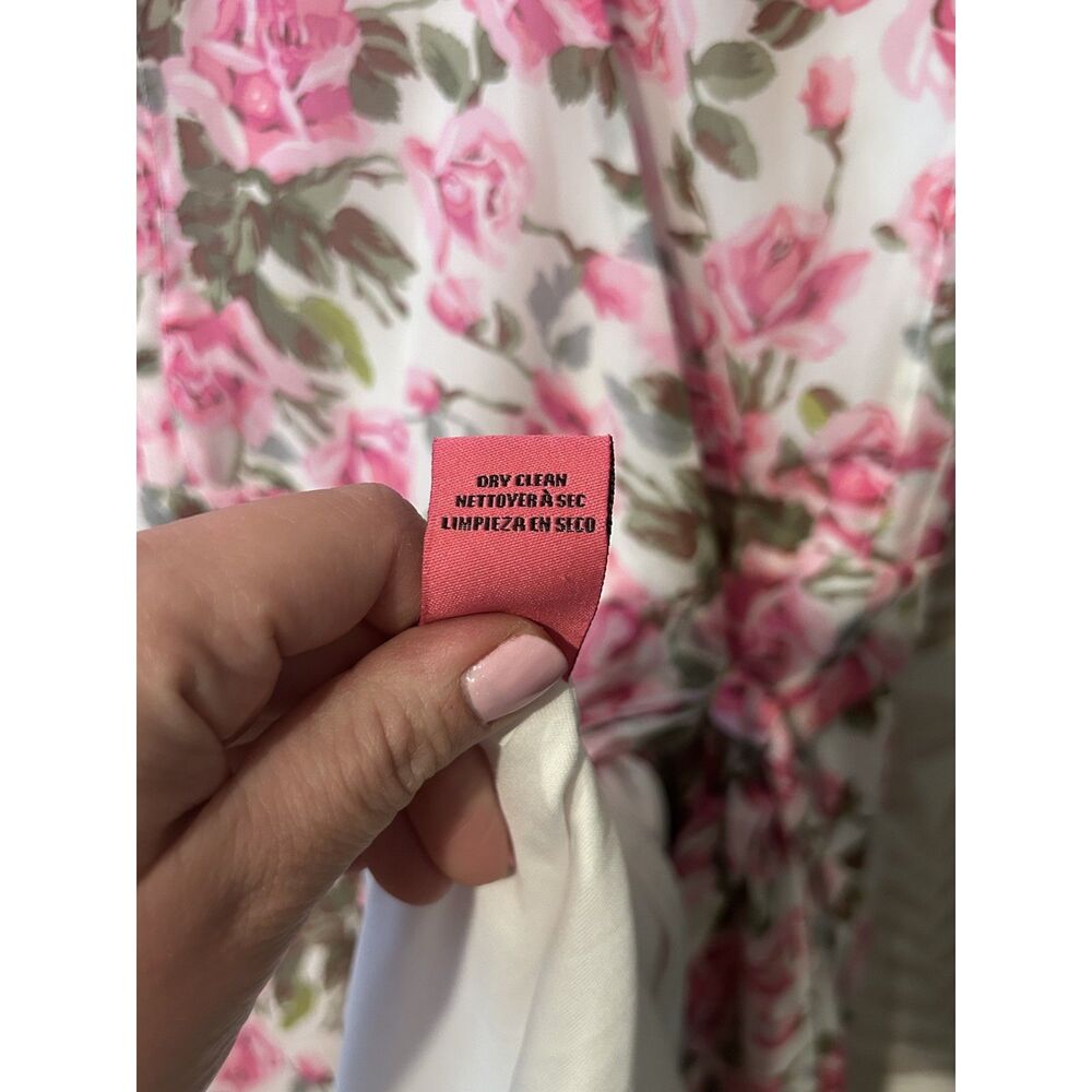 NWOT Betsey Johnson Floral Midi Wrap Dress Size 10 Romantic Boho - Picture 5 of 9